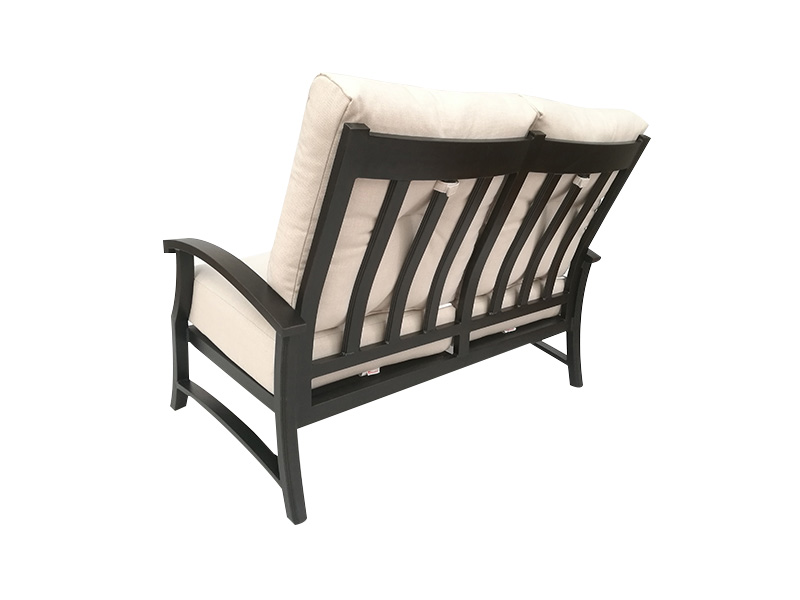 Lóiste Alúmanam Cré-umha Aois Le Cúisíní Patio Loveseat