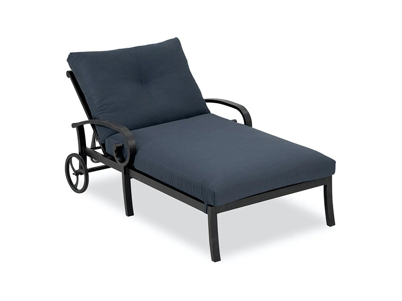 Grianstad Alúmanam le Cúisíní Double Chaise Lounge
