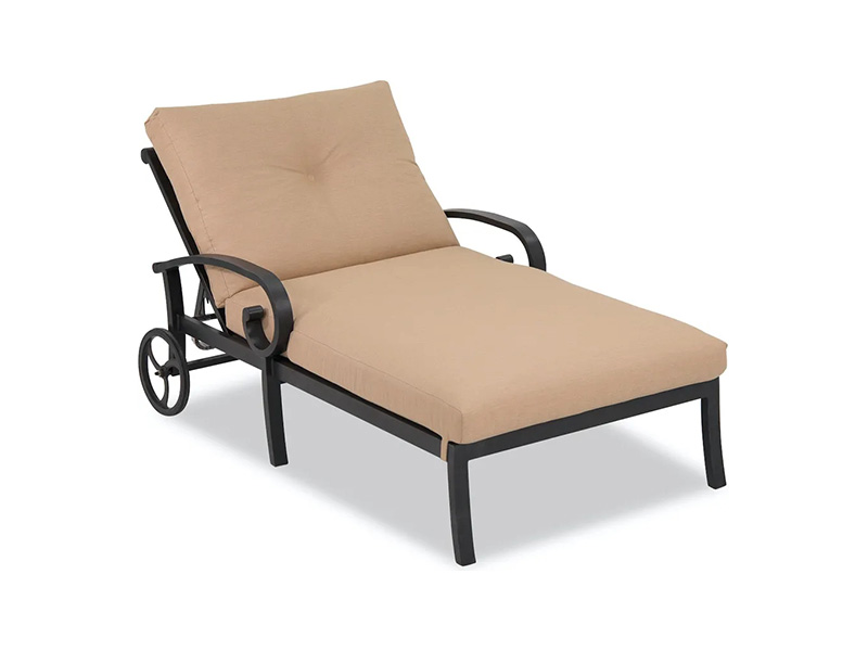 Grianstad Alúmanam le Cúisíní Double Chaise Lounge